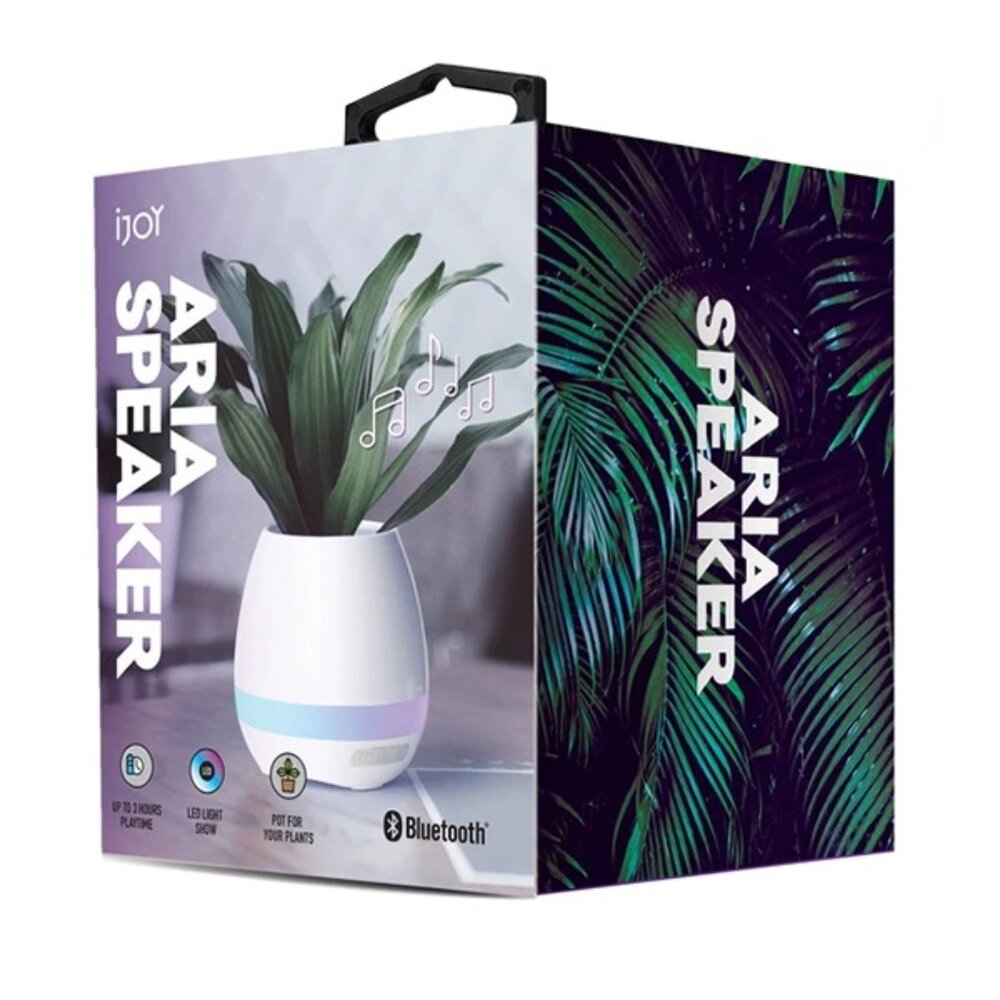 NIB iJoy Aria Bluetooth Speaker / Planter / LED Light